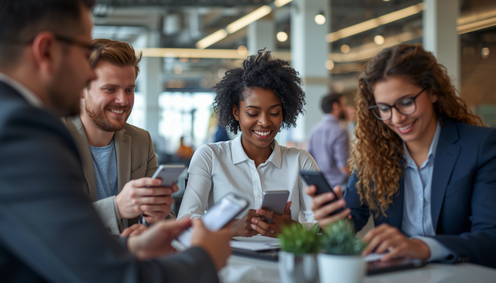 El Paso business owner reviewing social media analytics on a phone